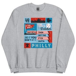Get The Fck Outta Philly Funny Sports Quote Graphic Sweatshirt
